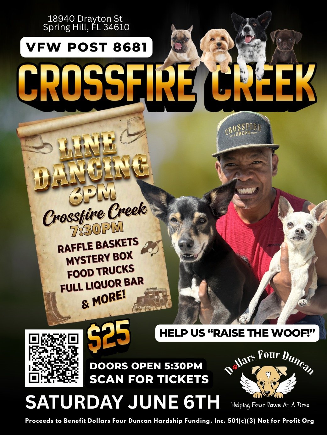 Crossfire Creek Line Dancing flyer