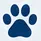 Dog Paw in dark blue