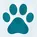 Dog Paw in light blue