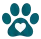 Dog Paw with heart in the middle